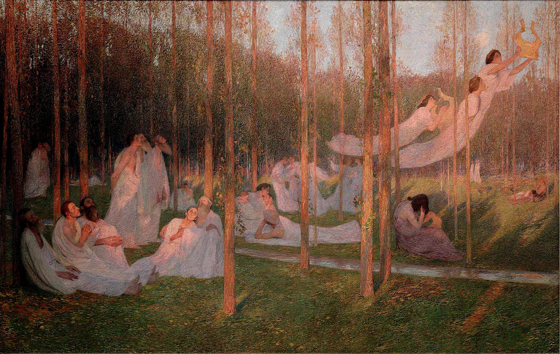 Serenity, illustration for Book VI of the Aeneid – Henri Martin Tablo