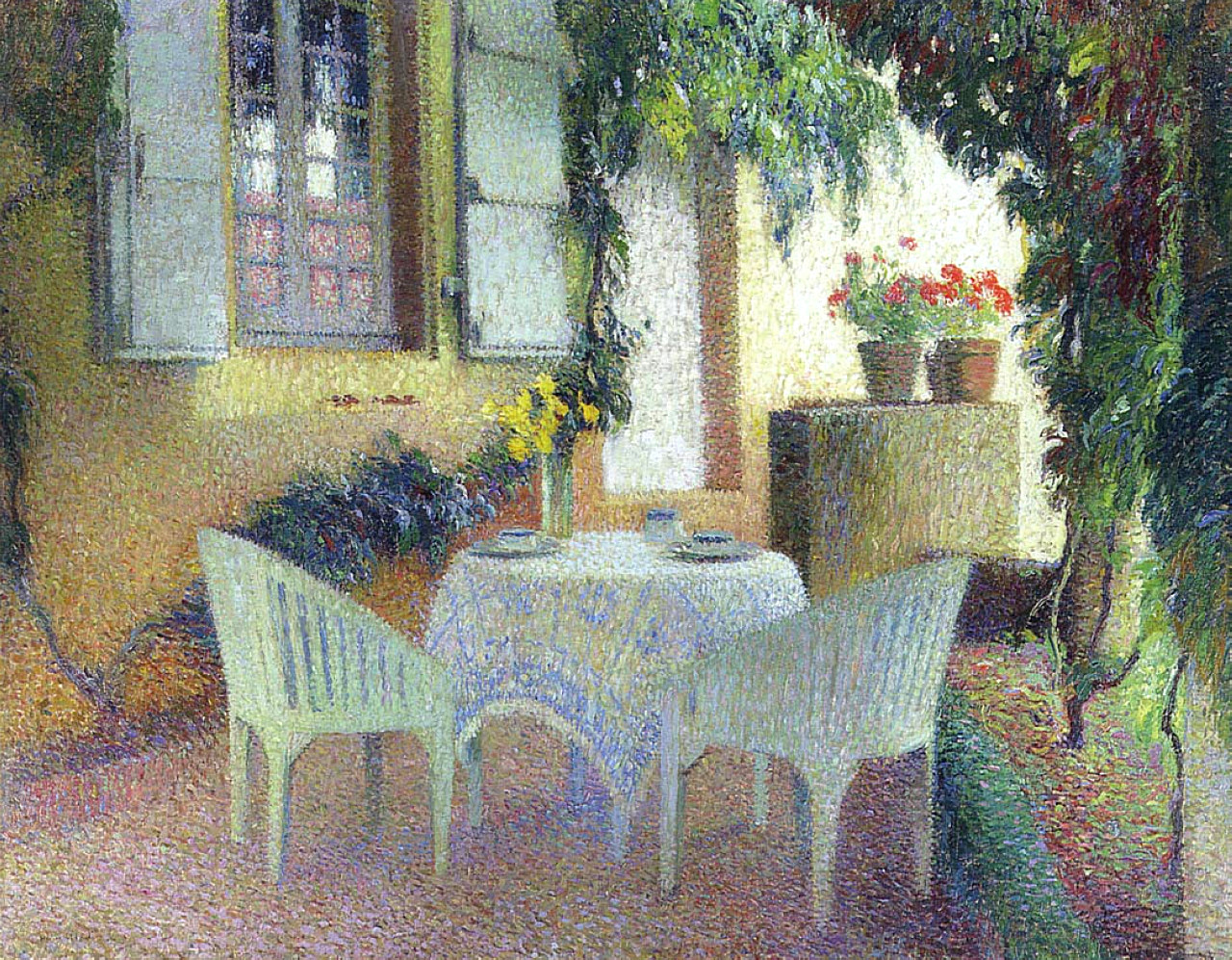 Terrace of the Manor in Marquayrol Henri Martin tablo - Dekolata