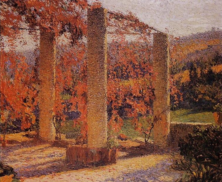 The Arbour in Autumn – Henri Martin Tablo