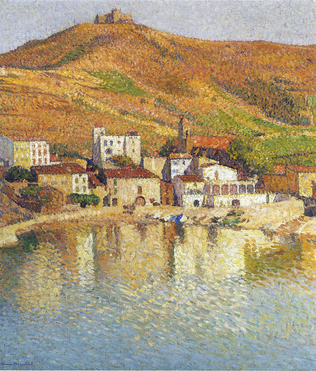 The Bay of Colliure near the Port (1897) Henri Martin tablo - Dekolata