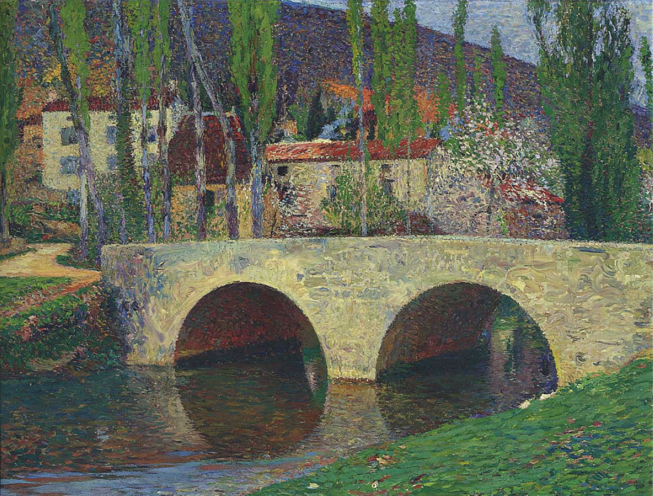 The Bridge at Labastide du Vert Henri Martin tablo - Dekolata