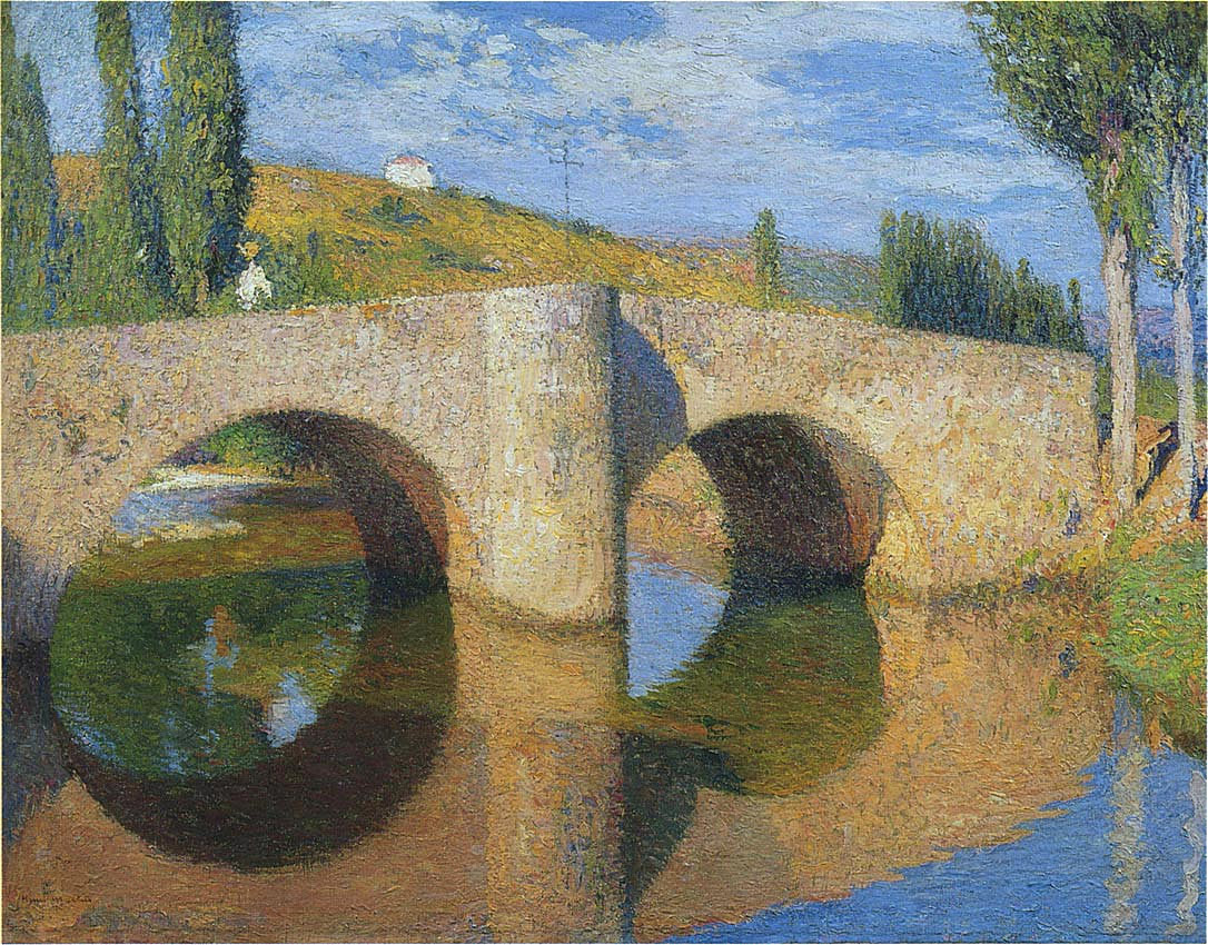 The Bridge in Labastide du Vert (1905) Henri Martin tablo - Dekolata