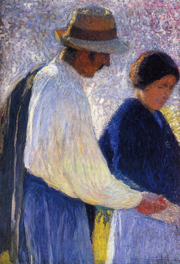The Married Couple Study for Reapers (1902) Henri Martin tablo - Dekolata