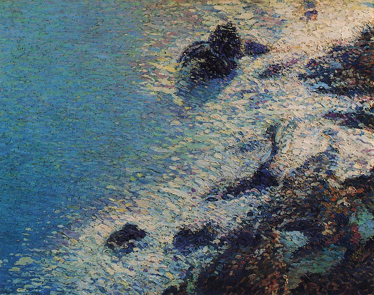 The Sea and Rocks Henri Martin tablo - Dekolata