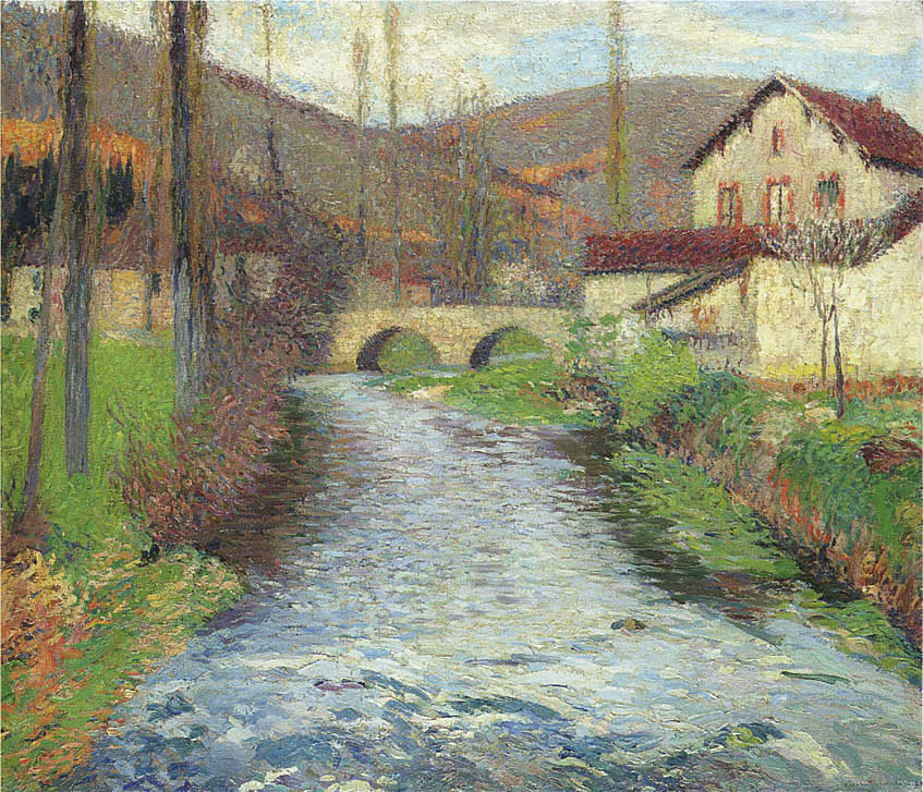 The Stream in Labastide du Vert Henri Martin tablo - Dekolata