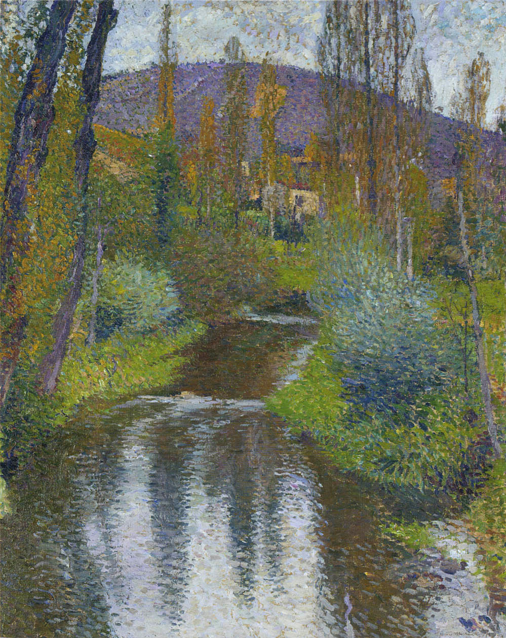The Vert and the first houses of Labastide Henri Martin tablo - Dekolata