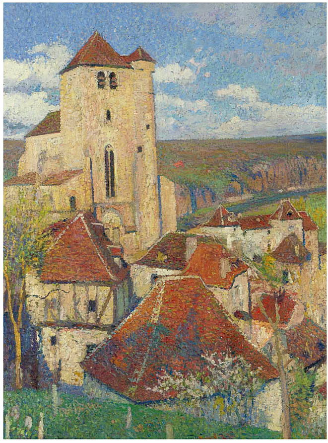 The Village Saint Cirq Lapopie Henri Martin tablo - Dekolata