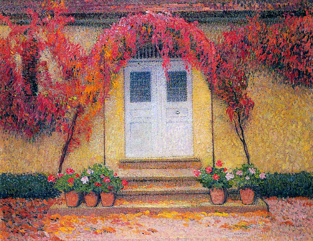 The entrance of the gate in Marquayrol Henri Martin tablo - Dekolata