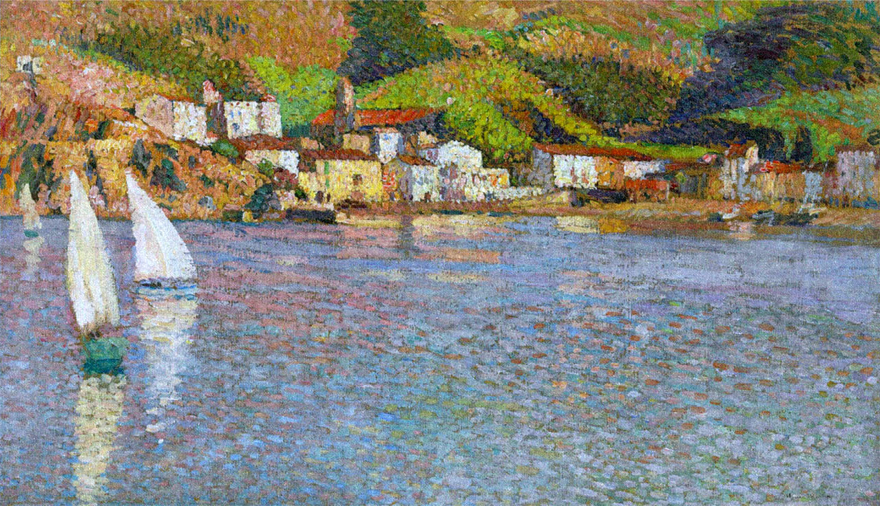 The village in Port of Collioure Henri Martin tablo - Dekolata