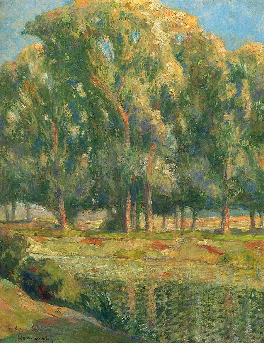 Trees by the River Henri Martin tablo - Dekolata