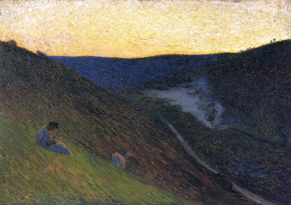 Valley Verde in Crepuscule Henri Martin tablo - Dekolata
