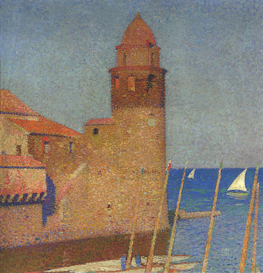 View of Collioure – Henri Martin Tablo