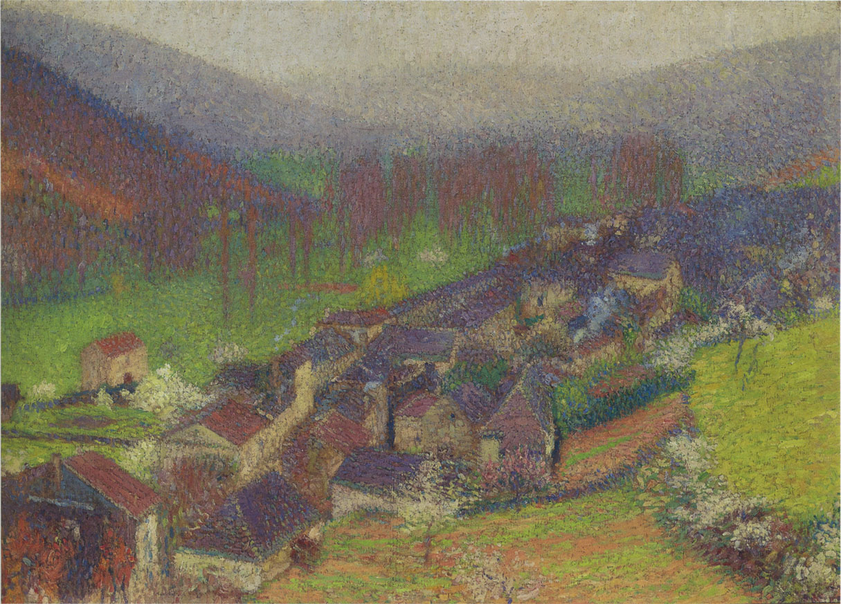 View of the Labastide du Vert below to Marquayrol Henri Martin tablo - Dekolata