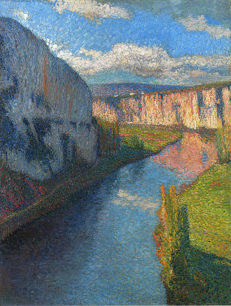 View of the Lot of Saint Cirq Lapopie – Henri Martin Tablo
