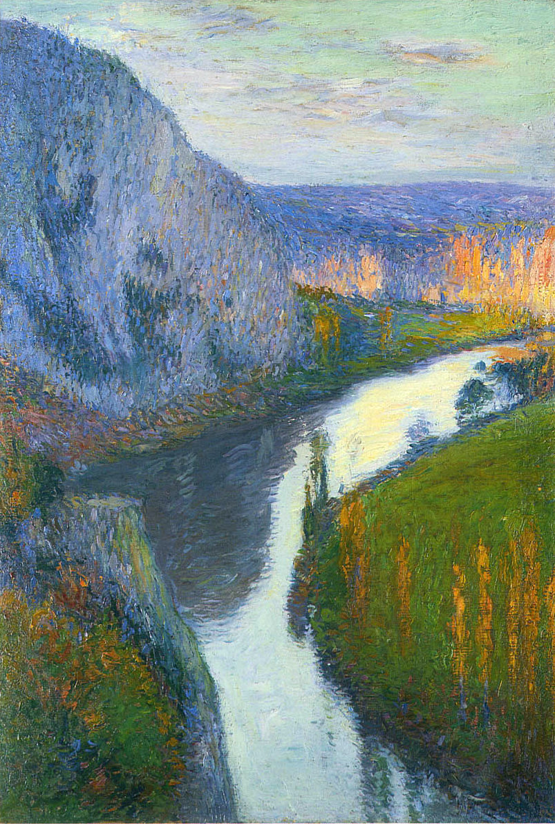 View of the Lot of Saint Cirq Lapopie (1913) – Henri Martin Tablo