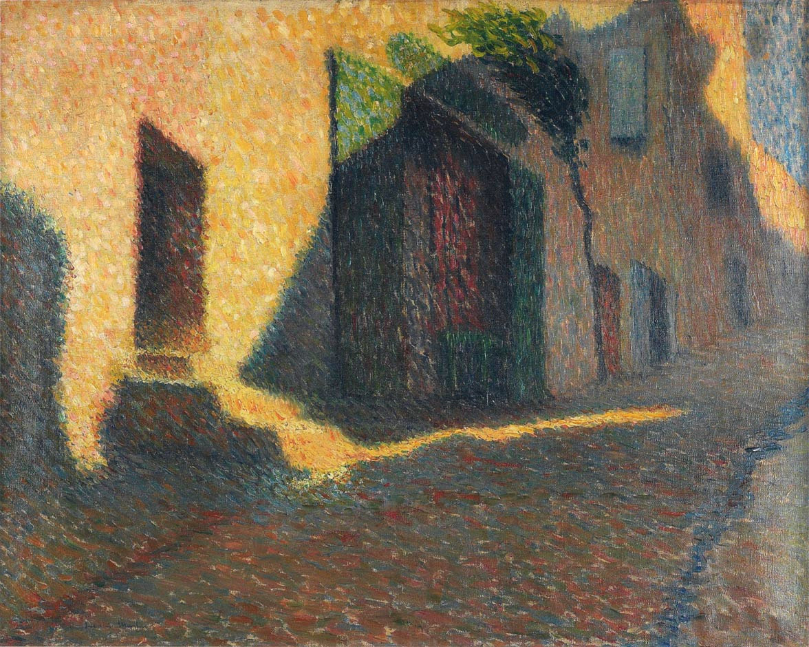Village Street in Hombre Violette Henri Martin tablo - Dekolata