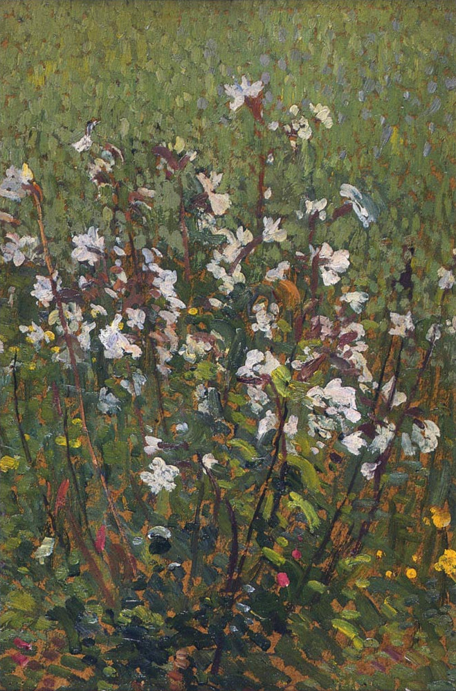 White Flowers in the Field Henri Martin tablo - Dekolata