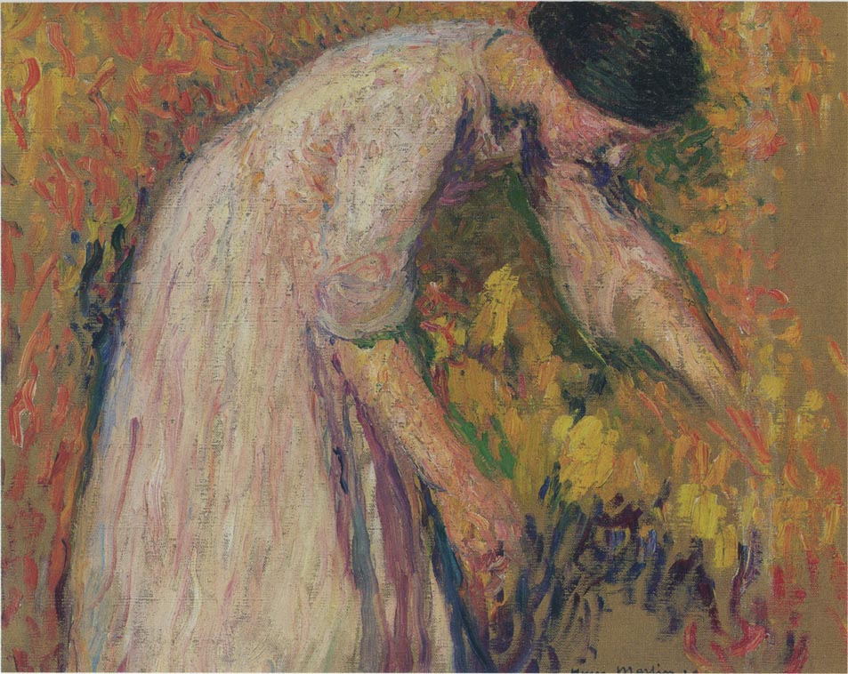 Woman by the artist Henri Martin tablo - Dekolata