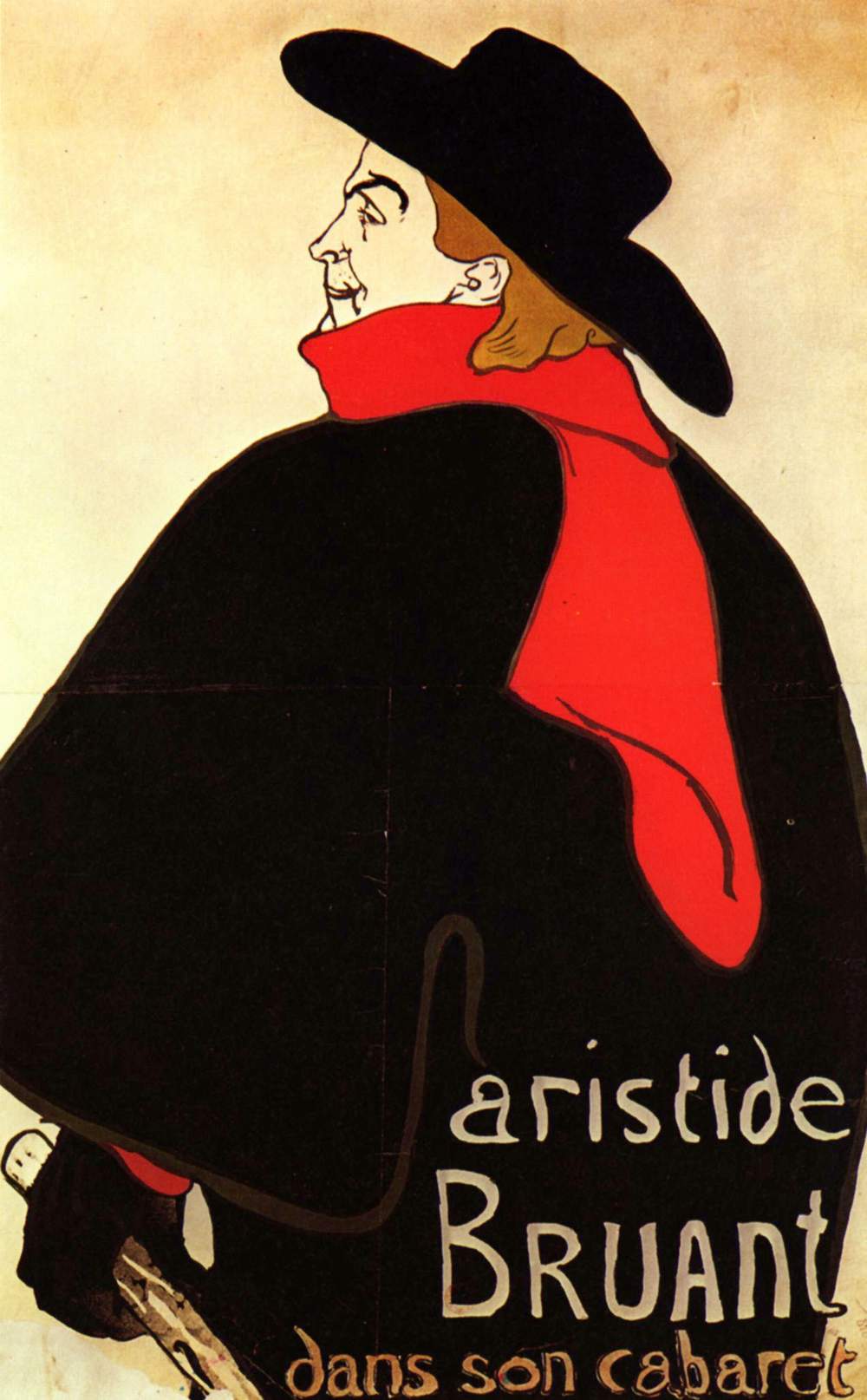 Aristide Bruant in his cabaret (1892) Henri de Toulouse-Lautrec tablo - Dekolata