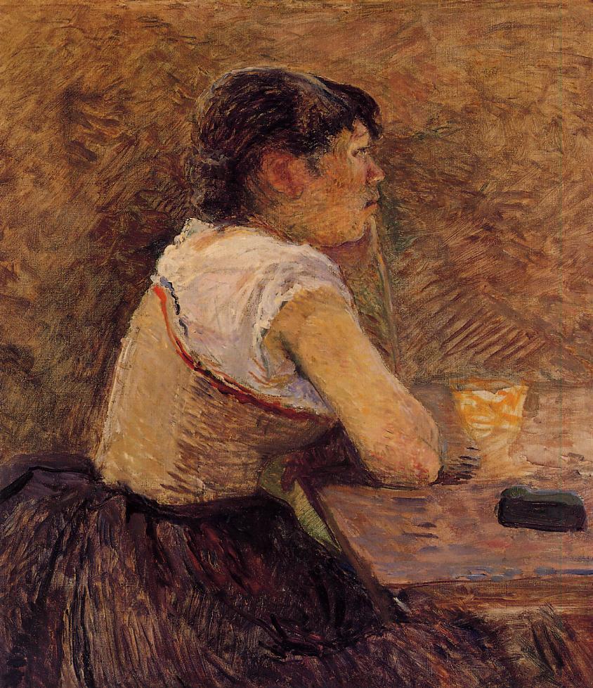 At Gennelle, Absinthe Drinker (1886) Henri de Toulouse-Lautrec tablo - Dekolata