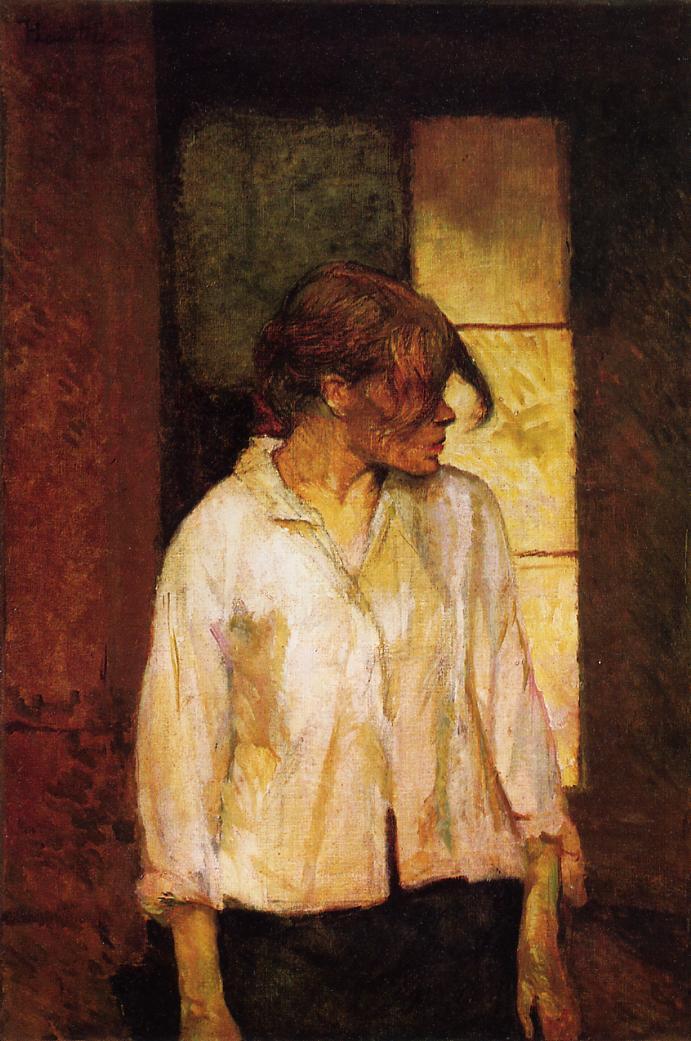 At Montrouge ( Rosa la Rouge) (1886) Henri de Toulouse-Lautrec tablo - Dekolata