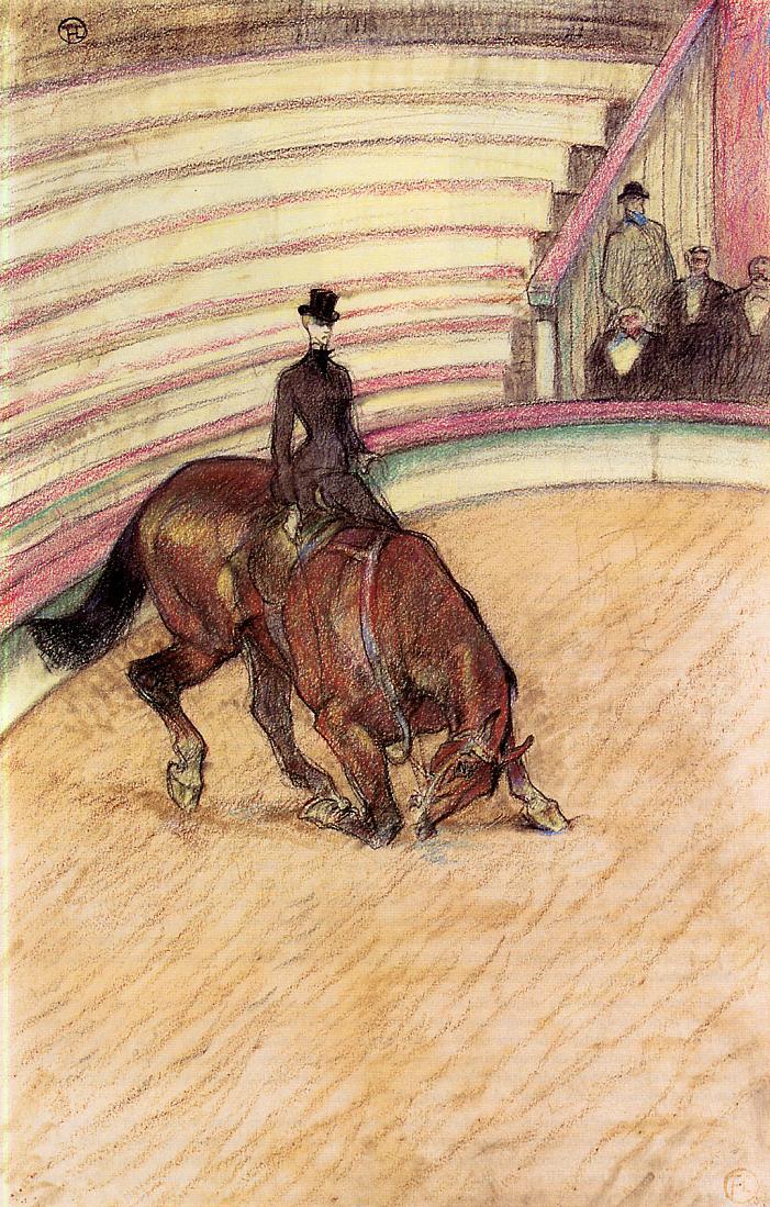 At the Circus Dressage (1899) Henri de Toulouse-Lautrec tablo - Dekolata