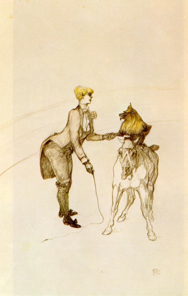 At the Circus The Animal Trainer (1899) Henri de Toulouse-Lautrec tablo - Dekolata