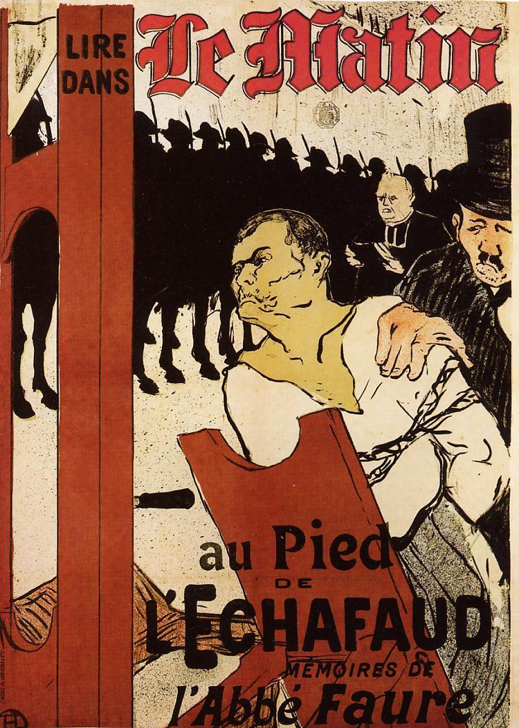 At the Foot of the Scaffold (1893) Henri de Toulouse-Lautrec tablo - Dekolata