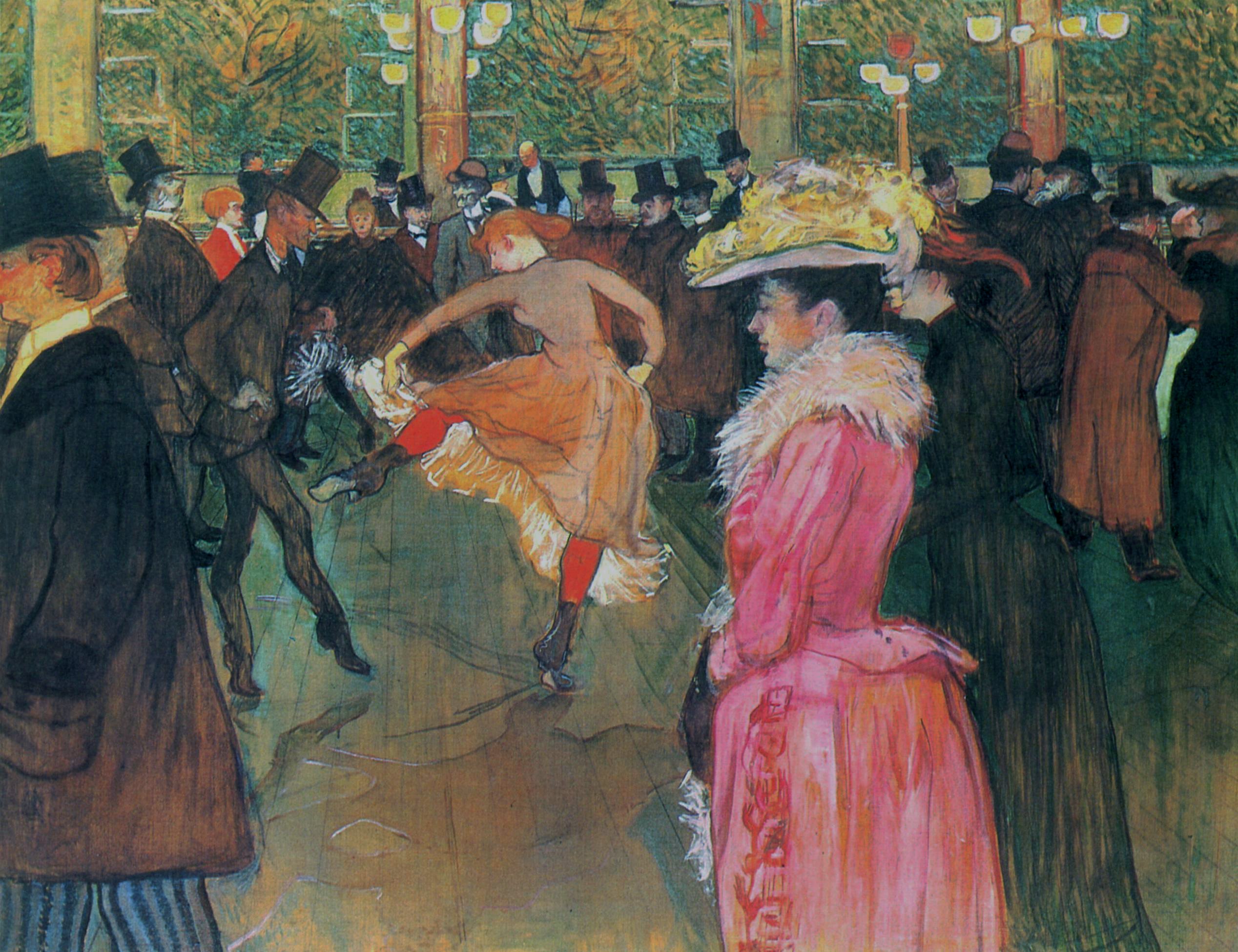 At the Moulin Rouge, The Dance (1890) Henri de Toulouse-Lautrec tablo - Dekolata
