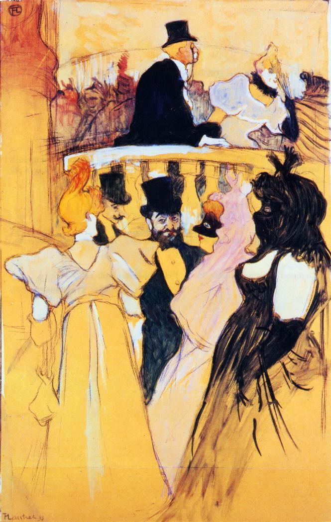 At the Opera Ball (1893) Henri de Toulouse-Lautrec tablo - Dekolata
