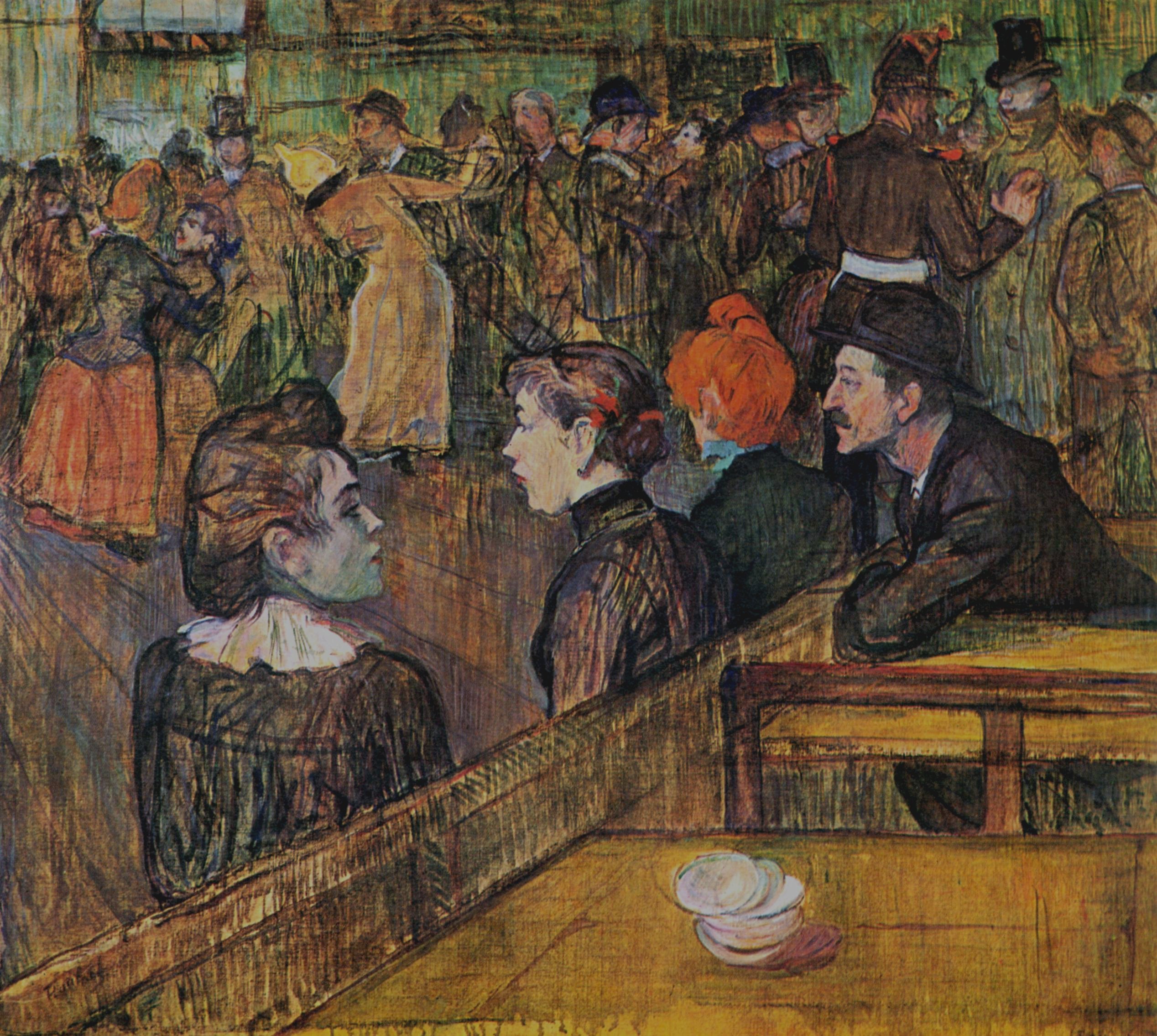 Ball at the Moulin de la Galette (1889) – Henri de Toulouse-Lautrec Tablo