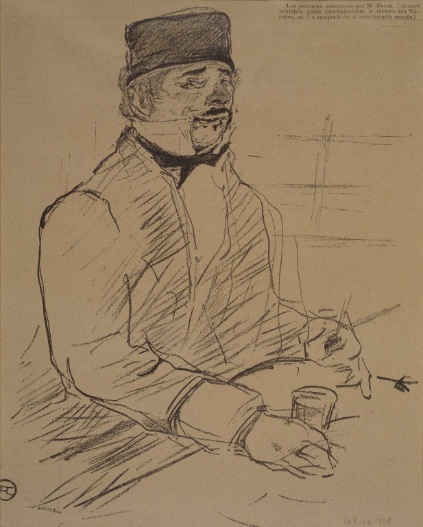 Baron (1896) Henri de Toulouse-Lautrec tablo - Dekolata
