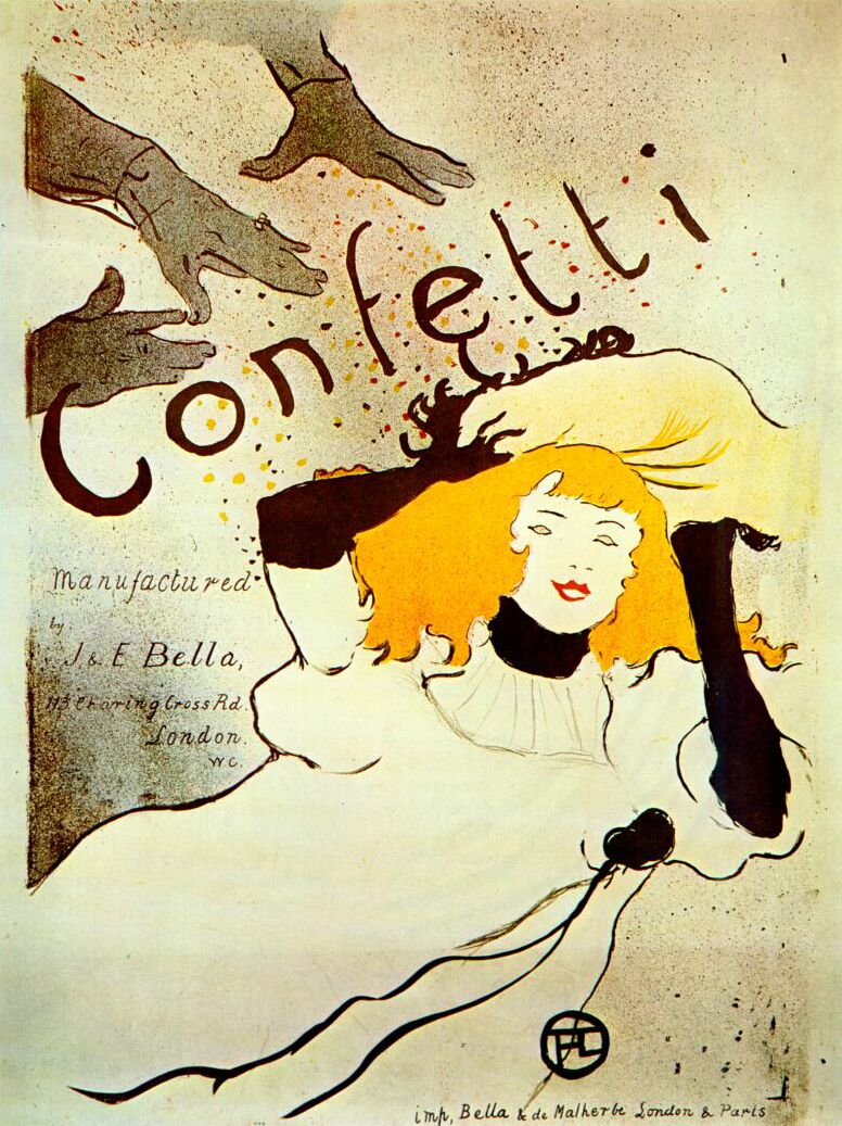 Confetti (1894) – Henri de Toulouse-Lautrec Tablo