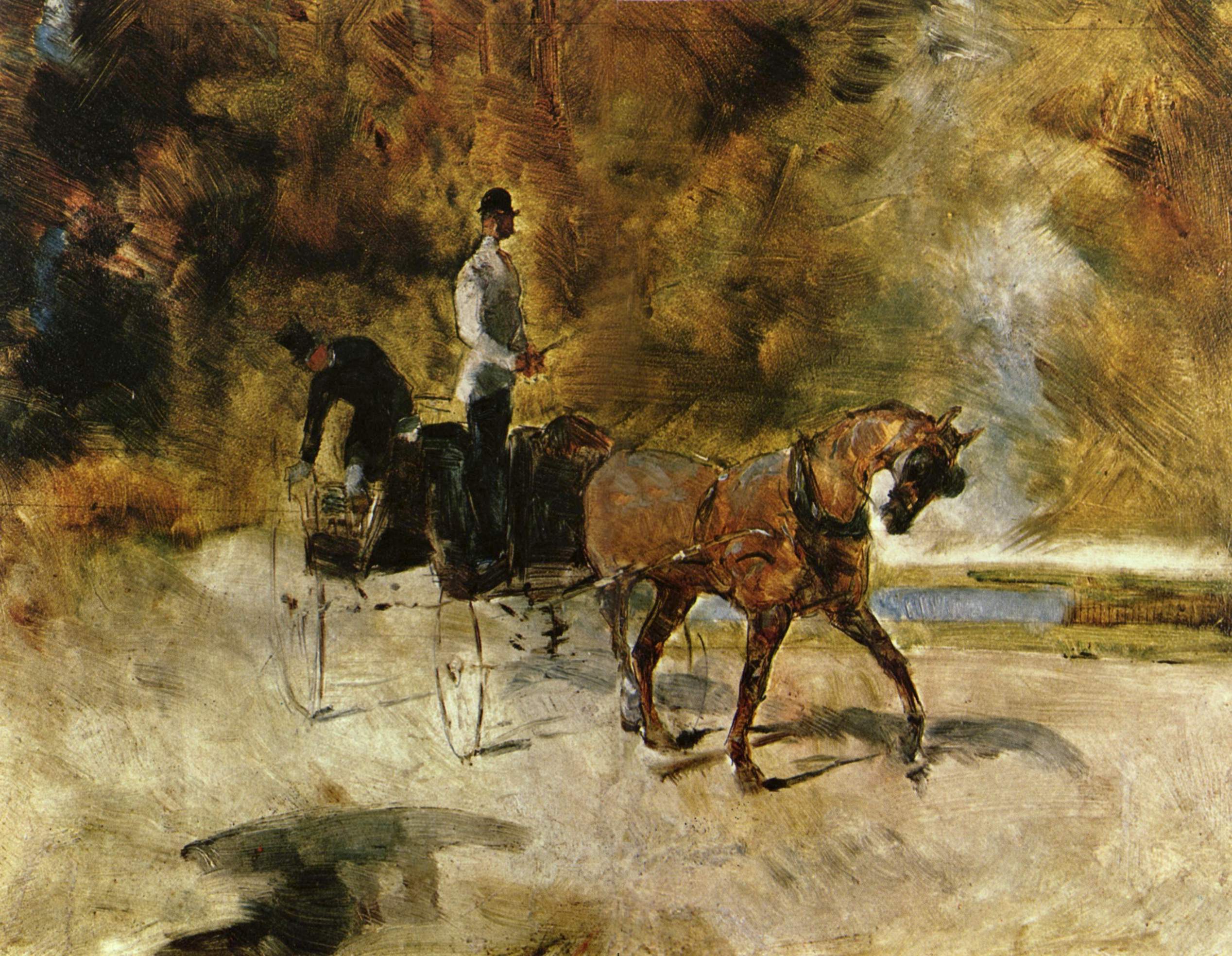 Dog Car (1880) Henri de Toulouse-Lautrec tablo - Dekolata