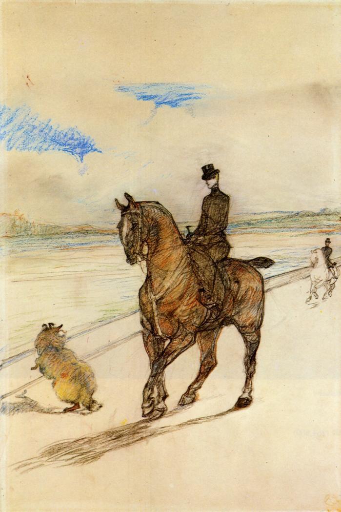 Horsewoman (1899) Henri de Toulouse-Lautrec tablo - Dekolata
