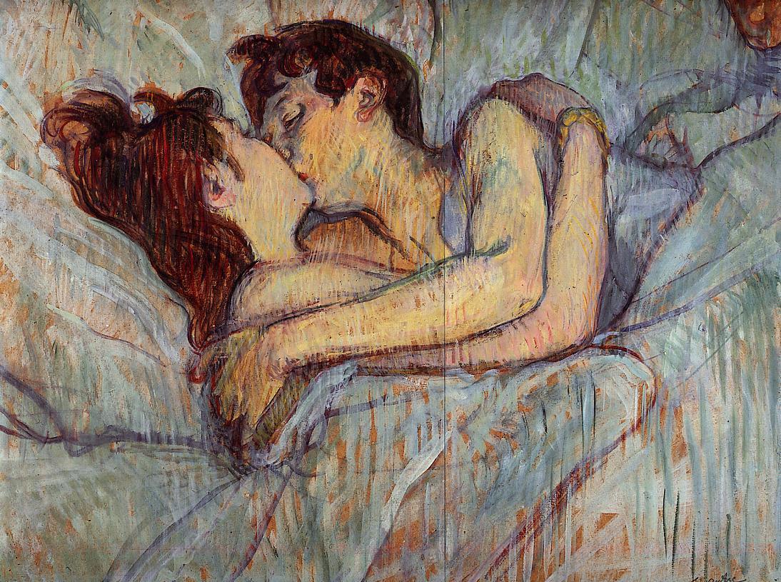 In Bed, The Kiss (1892) – Henri de Toulouse-Lautrec Tablo