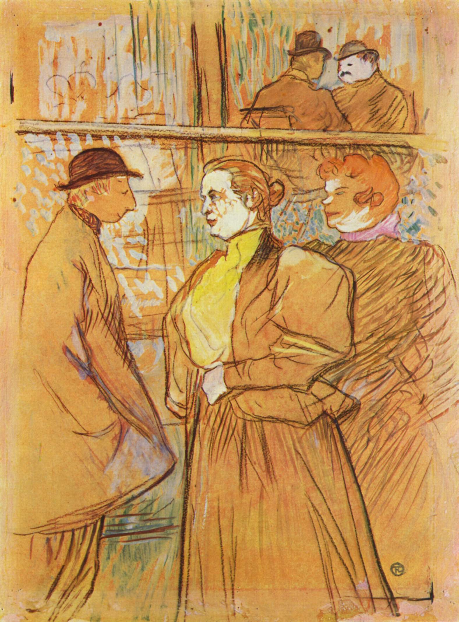 In Moulin Rouge (1890) Henri de Toulouse-Lautrec tablo - Dekolata