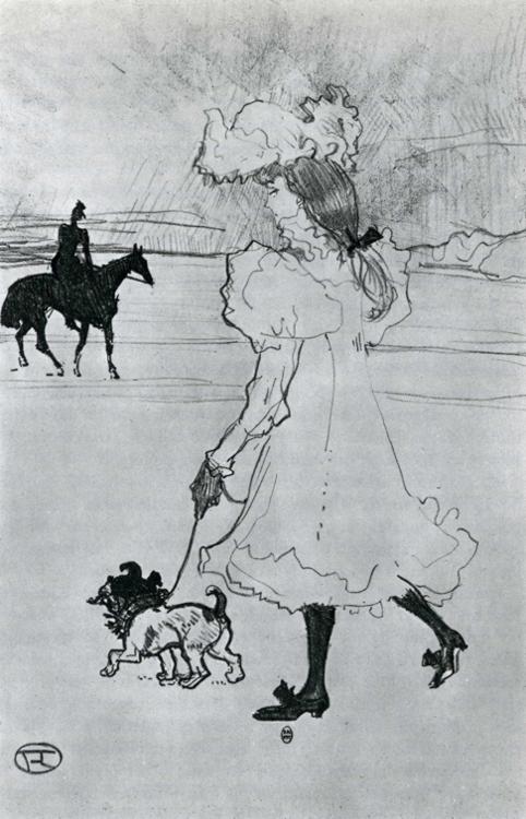 In the Bois (1897) Henri de Toulouse-Lautrec tablo - Dekolata