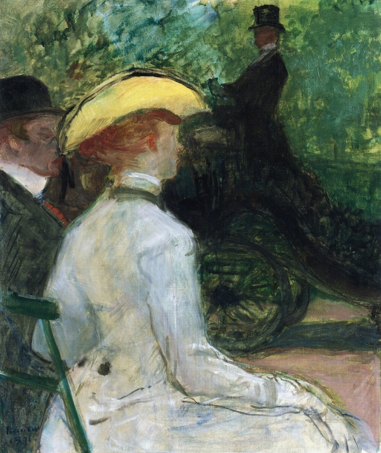 In the Bois de Boulogne (1901) Henri de Toulouse-Lautrec tablo - Dekolata