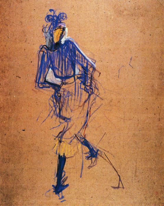 Jane Avril Dancing (1891) Henri de Toulouse-Lautrec tablo - Dekolata