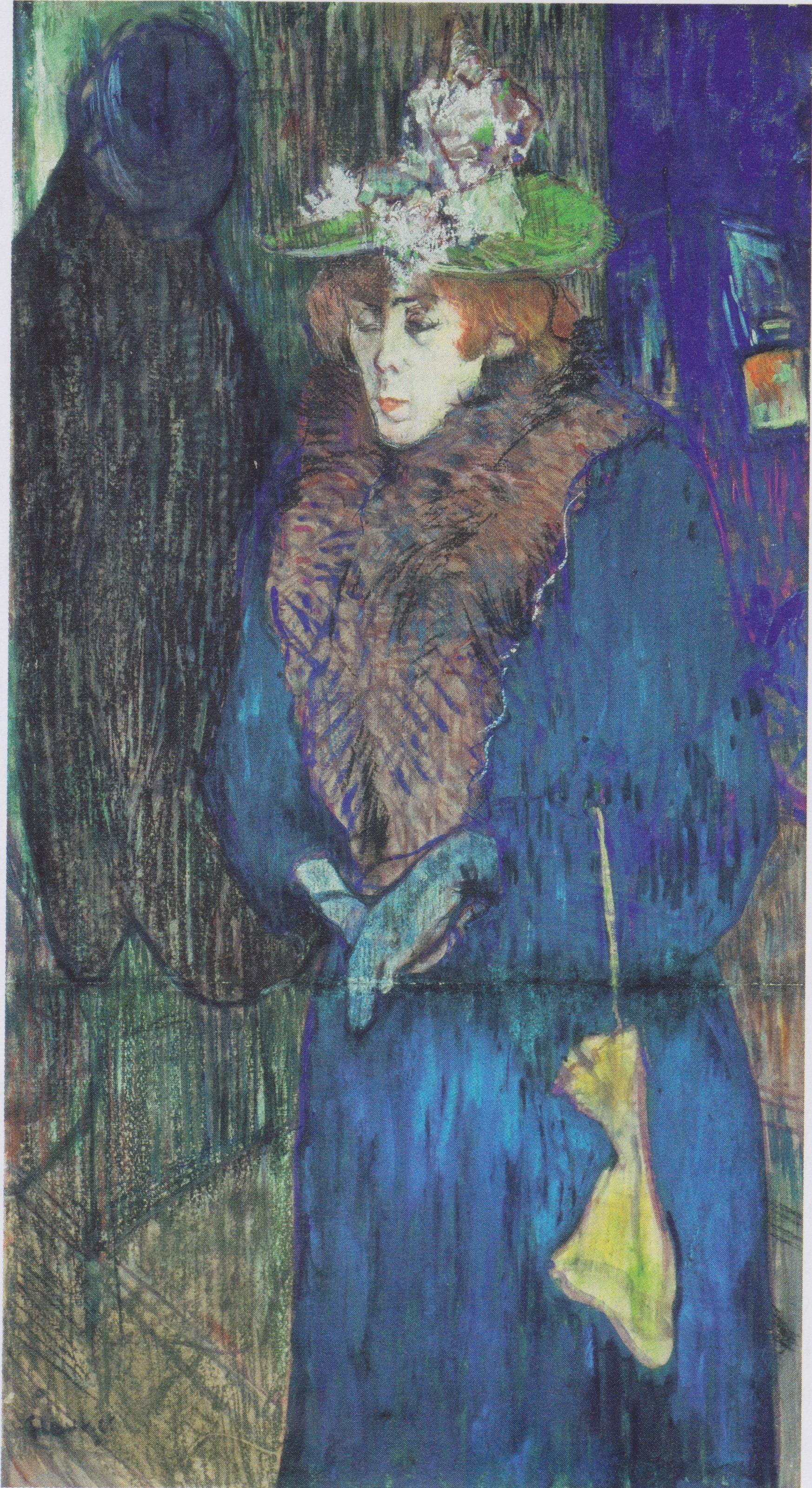 Jane Avril enter the Moulin Rouge (1892) Henri de Toulouse-Lautrec tablo - Dekolata