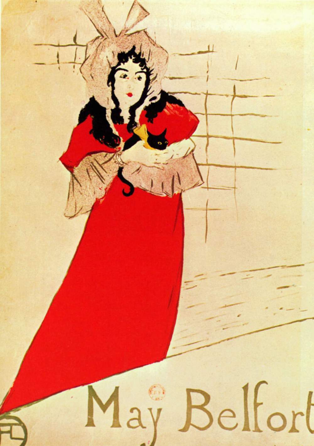 Jardin de Paris, May Belfort, Plakat (1883) Henri de Toulouse-Lautrec tablo - Dekolata