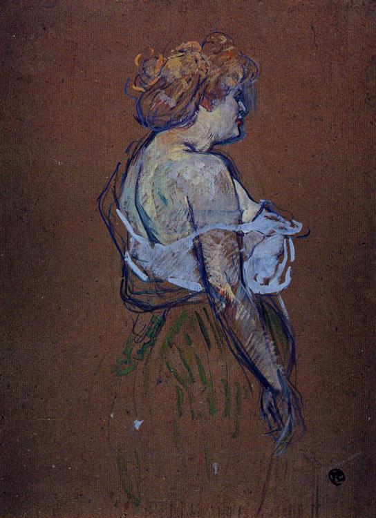 Lucie Bellanger (1895) Henri de Toulouse-Lautrec tablo - Dekolata