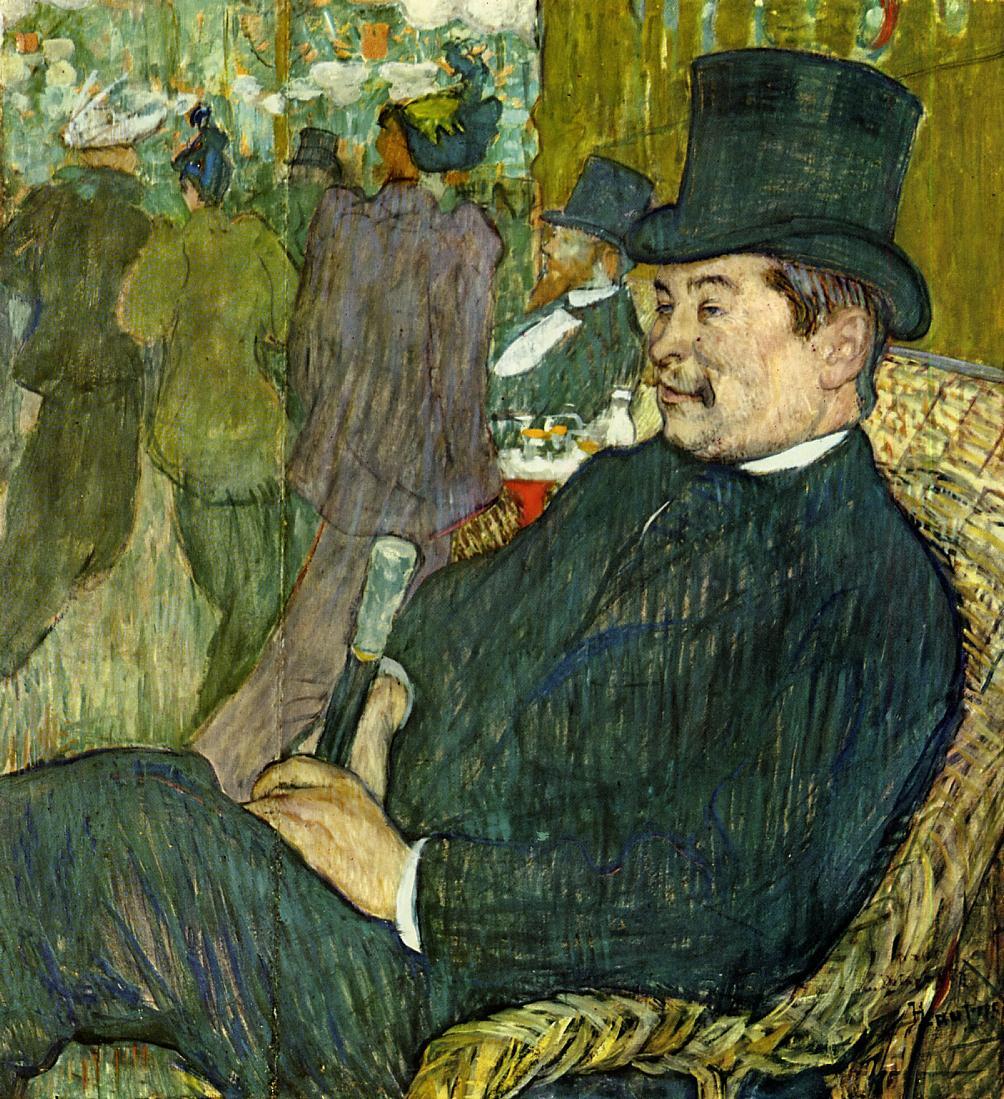 M. Delaporte at the Jardin de Paris (1893) Henri de Toulouse-Lautrec tablo - Dekolata