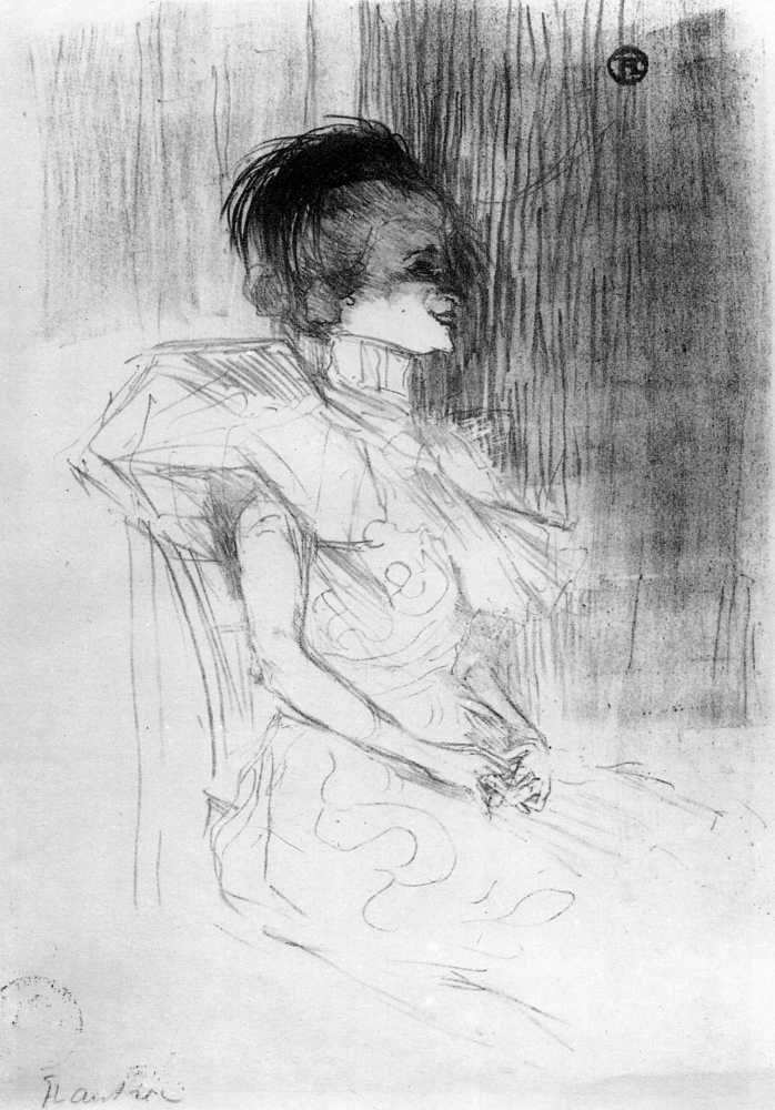 M.Lender Sitting (1895) Henri de Toulouse-Lautrec tablo - Dekolata
