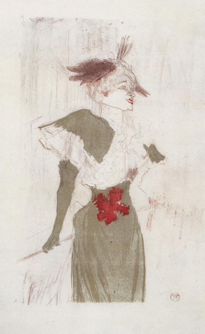 Mademoiselle Marcelle Lender, Standing (1895) Henri de Toulouse-Lautrec tablo - Dekolata