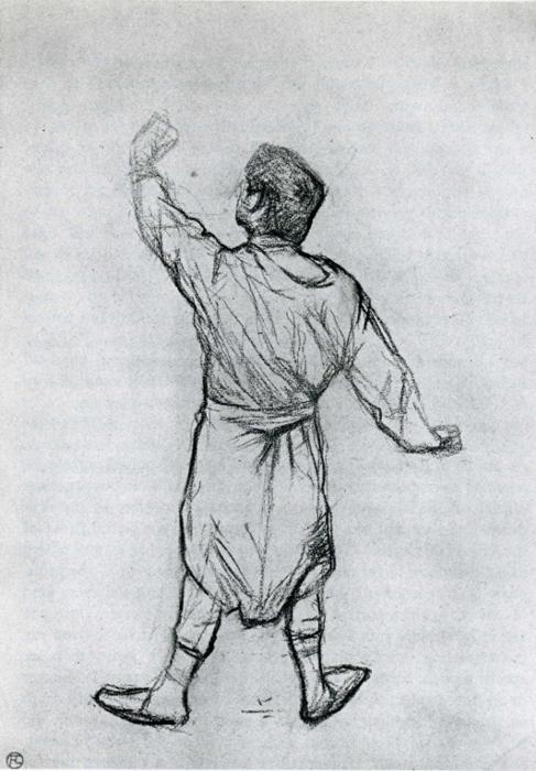 Man in a Shirt, From Behind (1888) Henri de Toulouse-Lautrec tablo - Dekolata