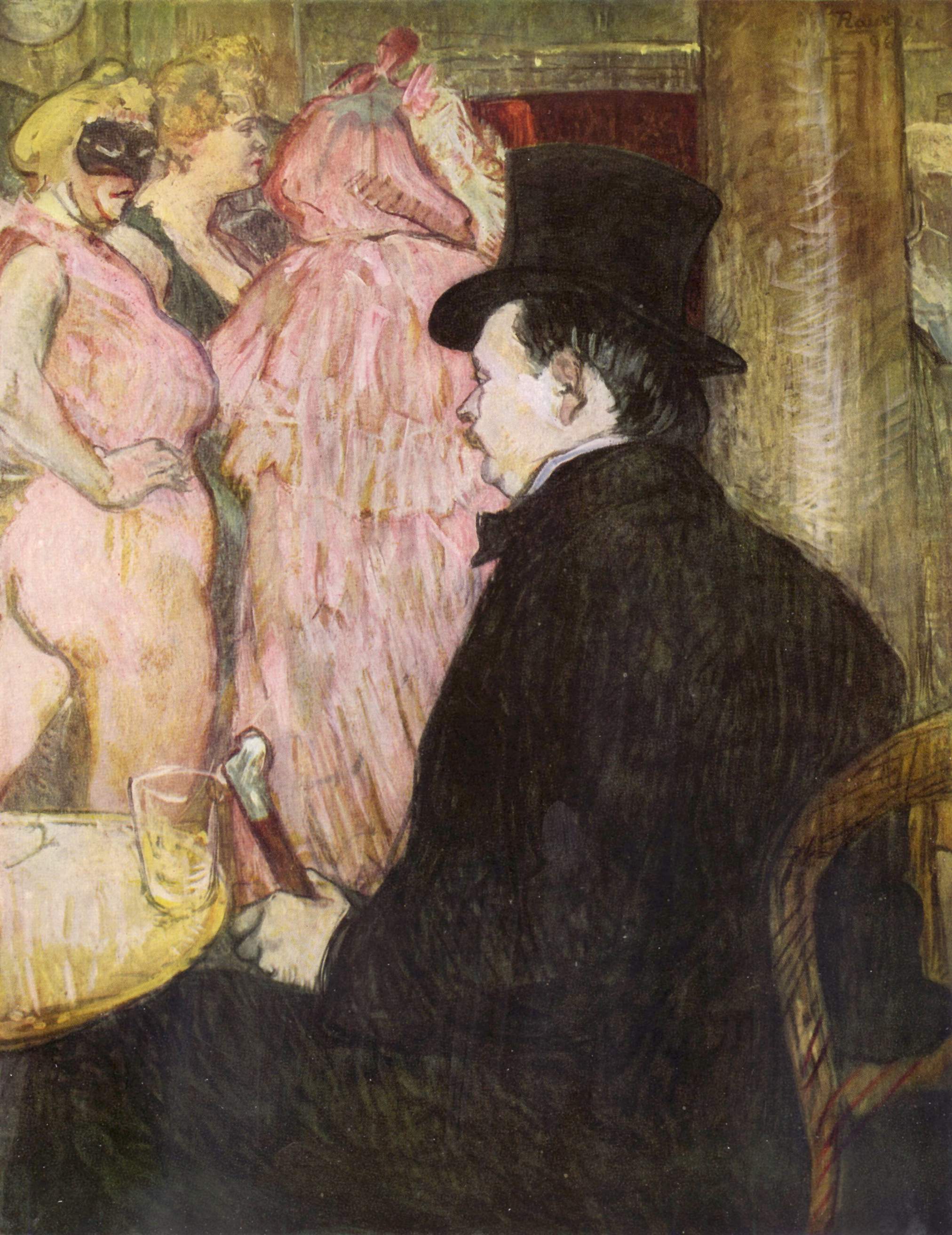 Maxime Dethomas At the Ball of the Opera (1896) – Henri de Toulouse-Lautrec Tablo