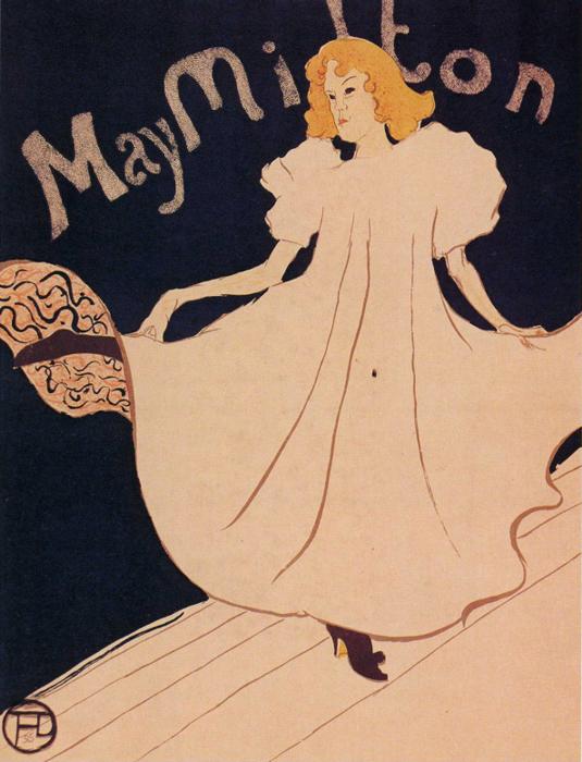 May Milton (1895) Henri de Toulouse-Lautrec tablo - Dekolata