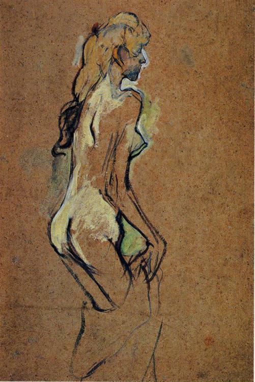 Nude Girl (1893) Henri de Toulouse-Lautrec tablo - Dekolata